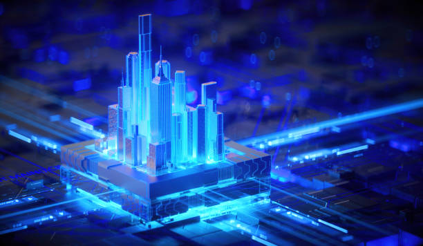 istock 3D rendering of cyberpunk AI. Circuit board. Technology background. Central Computer Processors CPU and GPU concept. Motherboard digital chip. Tech science background. 1393911514