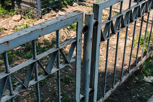 old metal fence