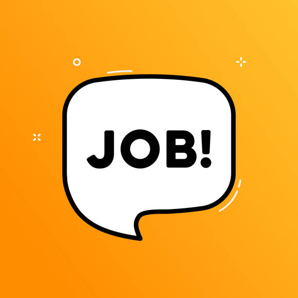 istock Speech bubble with job text. Boom retro comic style. Pop art style. Vector line icon for Business and Advertising 1393912417