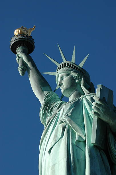 Lady Liberty-up close and personal-another view stock photo