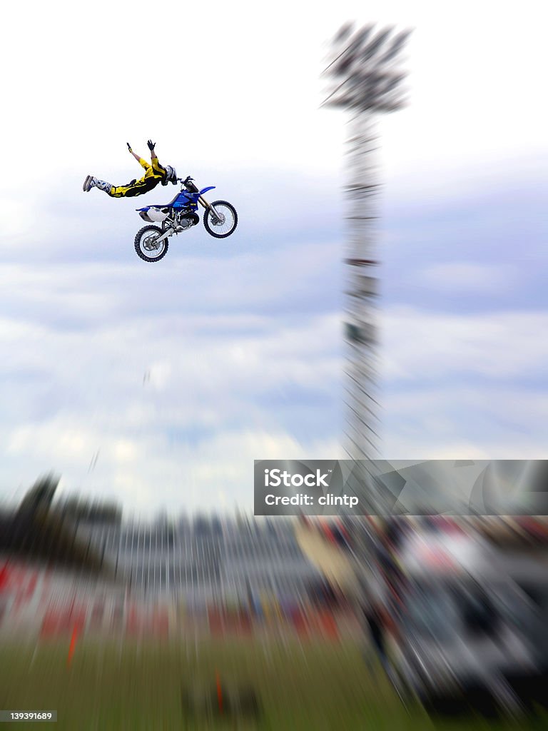 Extreme 자유식 Motocross Racer FMX - 로열티 프리 Freestyle Motocross 스톡 사진