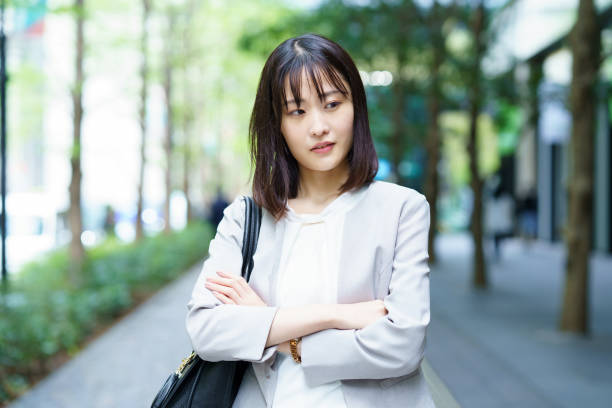 Woman with a tired look