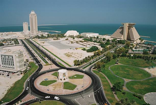 Doha Qatar view 1 stock photo