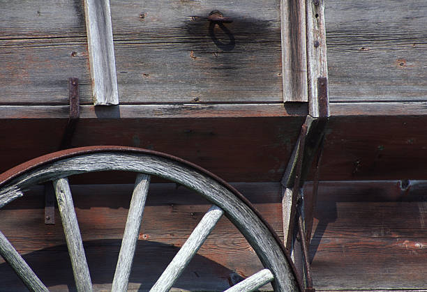 wagon wheel stock photo