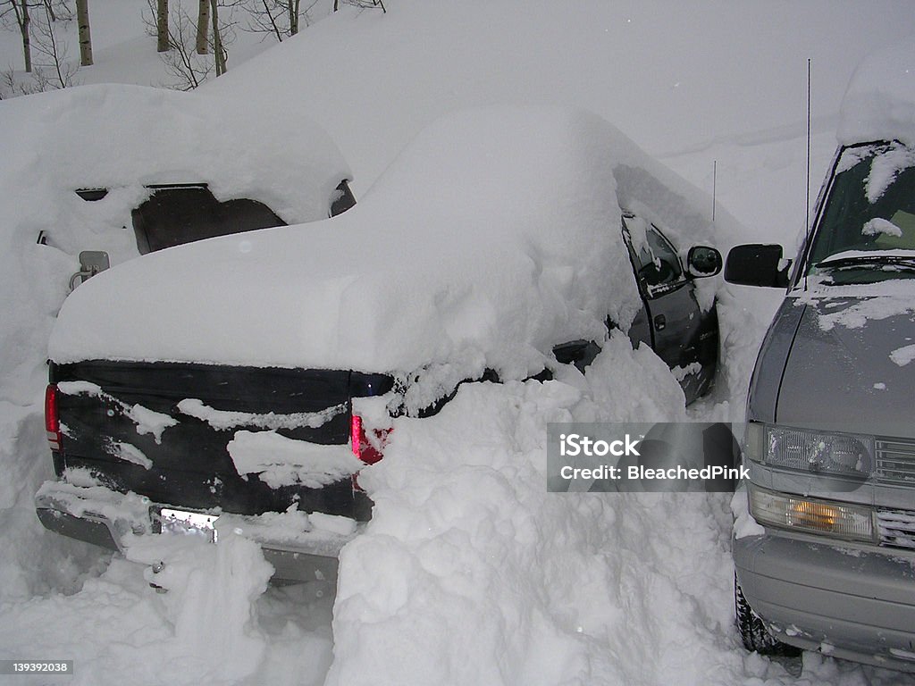 Who's turn is it to dig it out? This is after a big snowstorm          Arctic Stock Photo