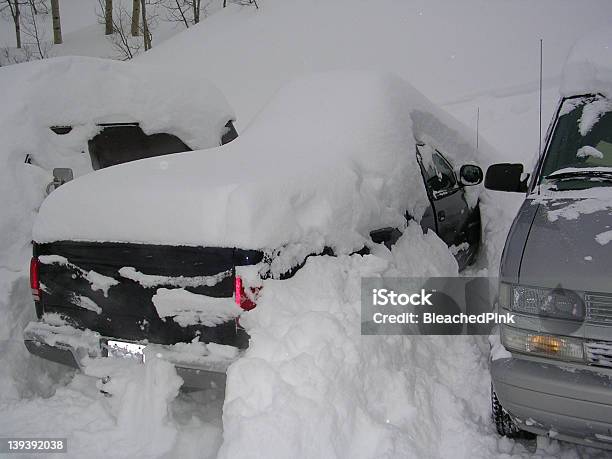 Whos Turn Is It To Dig It Out Stock Photo - Download Image Now - Arctic, Blizzard, Buried