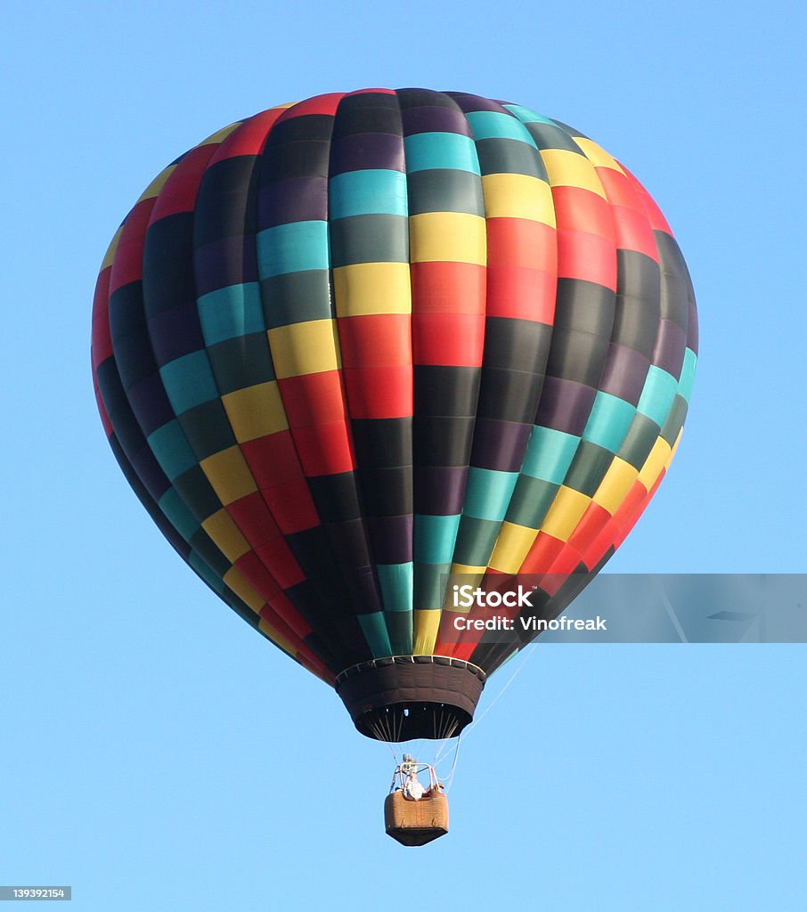 Multicolored balão de ar quente - Royalty-free Amarelo Foto de stock