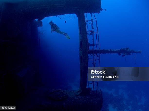 Underwater Boat Stock Photo - Download Image Now - Blue, Horizontal, Mast - Sailing