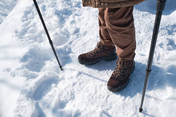 istock Unrecognizable Man With Trekking Poles 1393923622