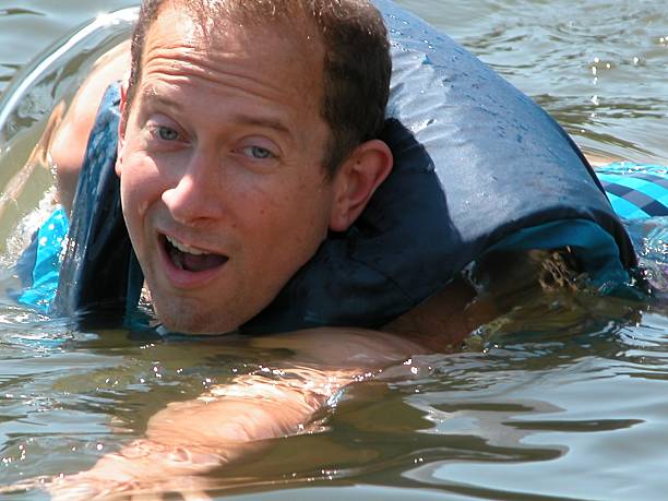 Swimming Man stock photo