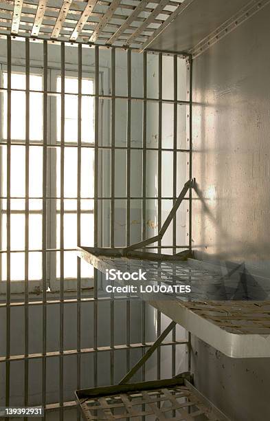 Jail Cell 2 Stock Photo - Download Image Now - Abandoned, Bedding, Border - Frame