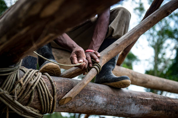 istock Hand made traditional Belize house 1393930030