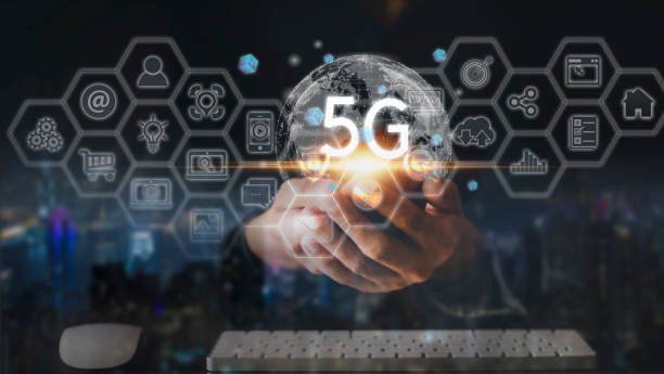 istock Hand of business man.Global network connection 5G with icon concept, technology network wireless systems and internet of things, new technologies coming up in the future. Global network connection 5G 1393930703