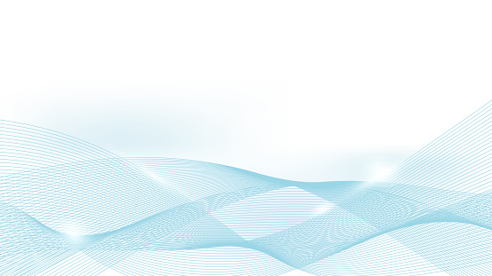 Abstract light blue curved wavy lines background.Vector illustration of curved wavy lines.