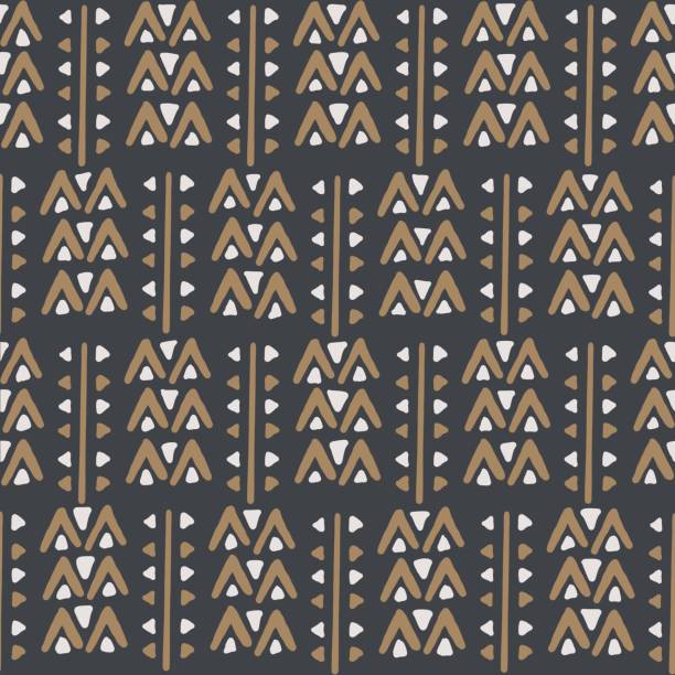 ilustraciones, imágenes clip art, dibujos animados e iconos de stock de patrón de tela de barro africano de oro vintage - textile quilt pattern textured