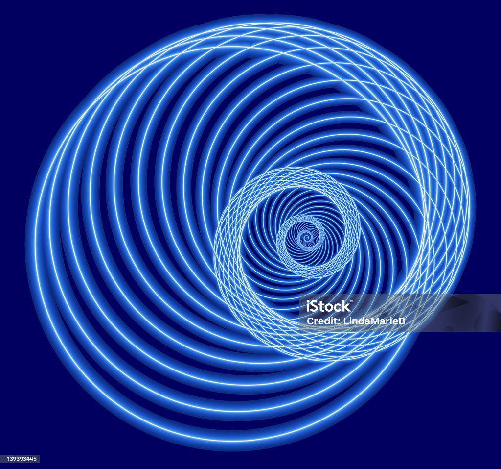 Niebieski Fraktal Spiral - Zbiór zdjęć royalty-free (Figura geometryczna)