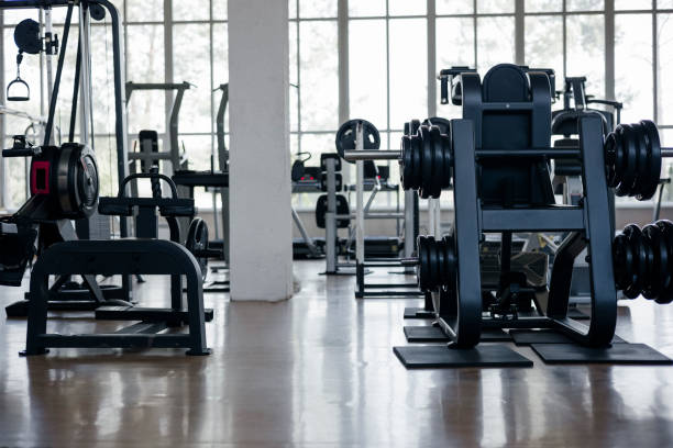 istock exercise machine in gym. Sport life concept 1393935451