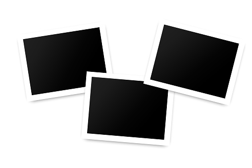 Realistic three photo frames for paper design. Old paper. Vector illustration. stock image. EPS 10.