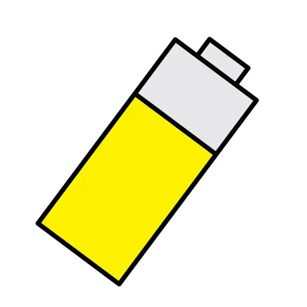 Vector illustration of Battery on white background. Vector illustration. stock image.