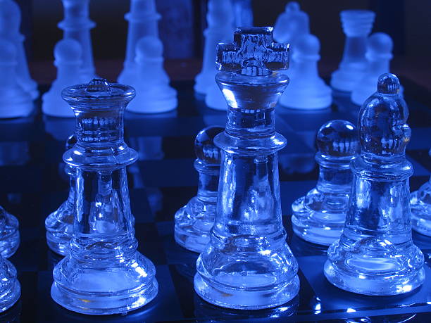 Blue Chess stock photo