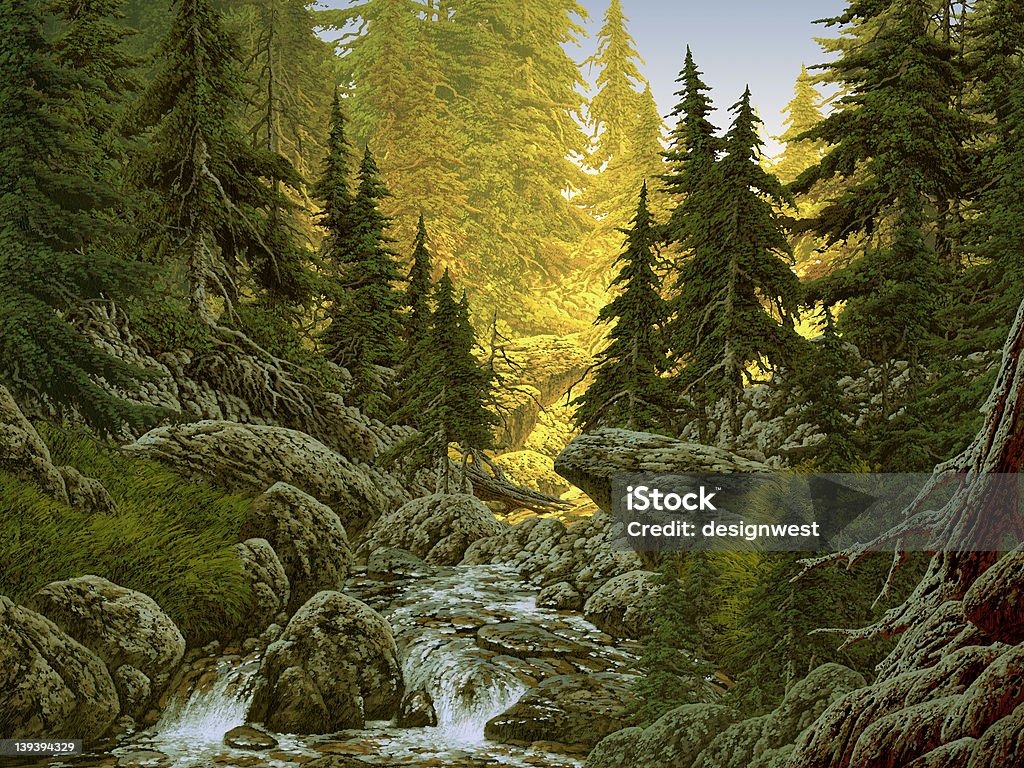 Cascade Mountain Stream - Lizenzfrei Wald Stock-Foto