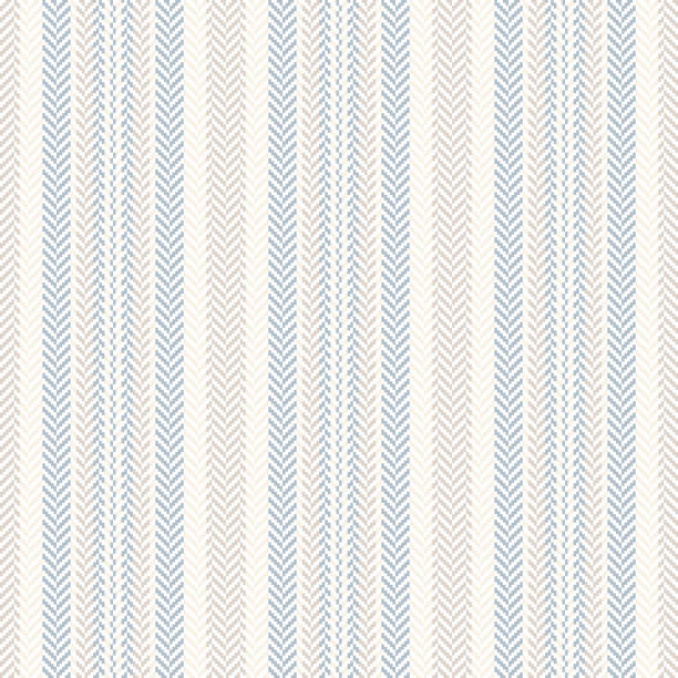 Stripe pattern in blue and beige. Herringbone textured large wide stripes design vector for shirt, dress, pyjamas, trousers, shorts, scarf, other modern spring summer autumn winter textile print. Stripe pattern in blue and beige. Herringbone textured large wide stripes design vector for shirt, dress, pyjamas, trousers, shorts, scarf, other modern spring summer autumn winter textile print. striped shirt stock illustrations