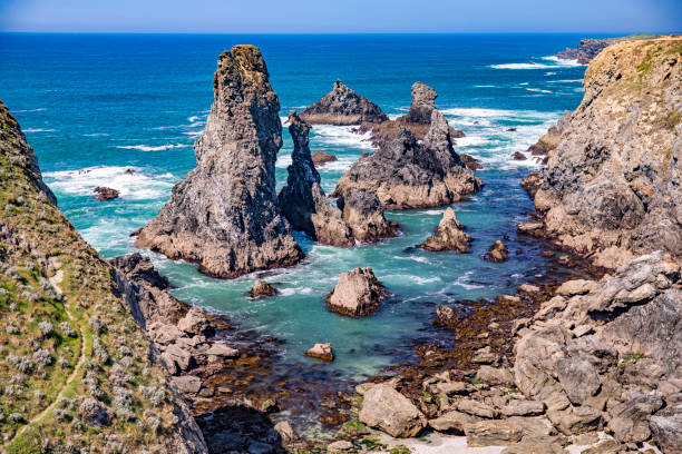 istock Belle-ile at sea port Coton and Kernel beach 1393945564