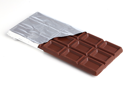 Close-up shot of chocolate bar