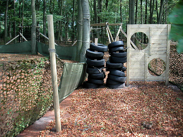 Obstacle course stock photo