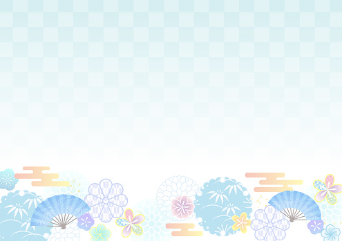 Traditional Japanese style blue background