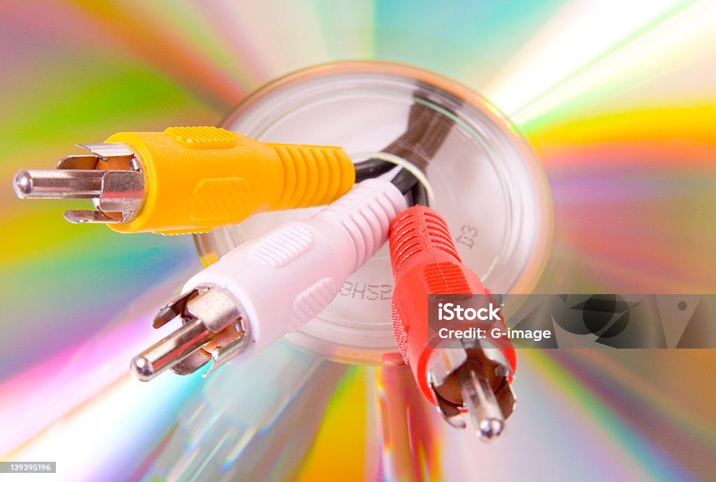 wired for sound RCA jacks through CD - high resolution Audio Equipment Stock Photo