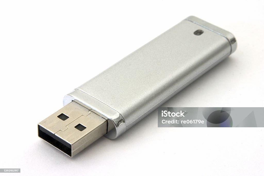 Caneta USB - Royalty-free Fundo Branco Foto de stock