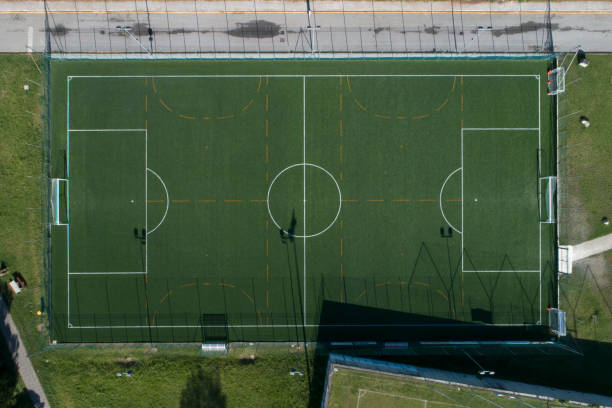 istock Soccer Field Aerial view 1393952503