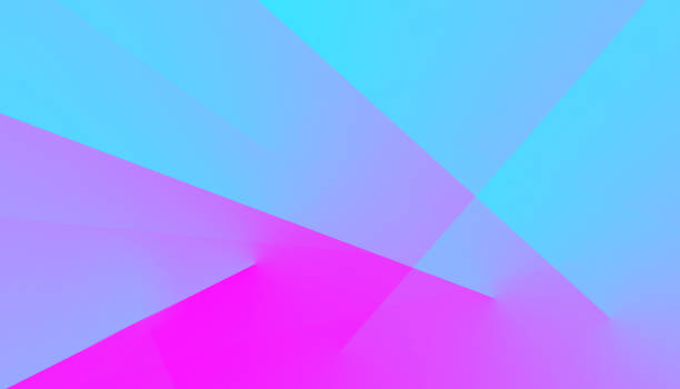 추상 보라색 파란색 청록색 배경. 삼각형과 선이있는 기하학적 인 다채로운 패턴. 그라데이션. 그림. 현대적인 다색 배경 - backgrounds green pink silk stock illustrations