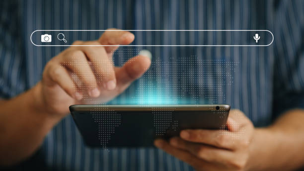 istock Person working with digital tablet for manage search engine optimization : SEO with social media content and advertisement from website. 1393953329