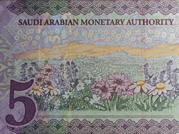 istock eftover currency 5 Saudi Riyal  Monetary banknote. Studio shot 1393954950