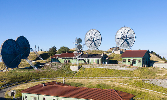 NATO - OTAN radar station. The location is an abandoned base, Comano, Massa, Toscana, Italy.