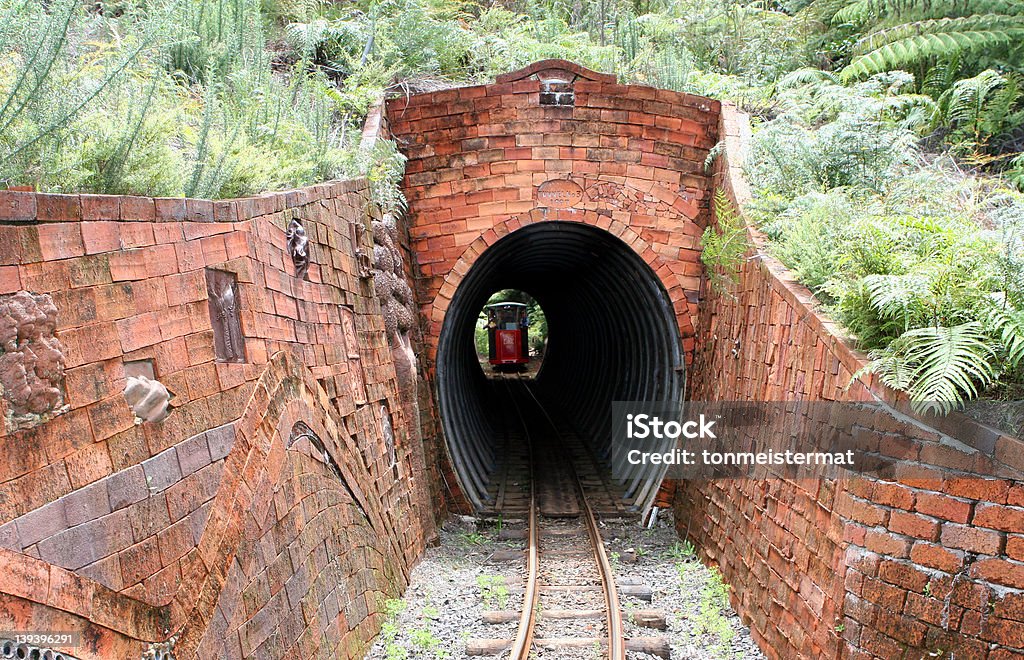 벽돌전 터널 - 로열티 프리 객차 스톡 사진