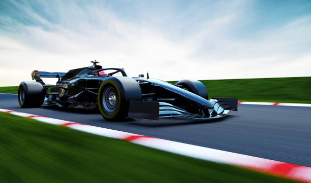 istock black race car driving on a race track 1393962923