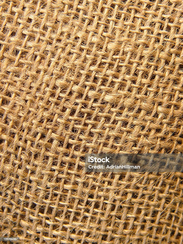 Hessian sack Detail of a hessian sack Backgrounds Stock Photo