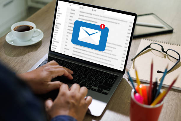 istock Mail Communication Connection message to mailing contacts phone Global Letters Concept 1393965453