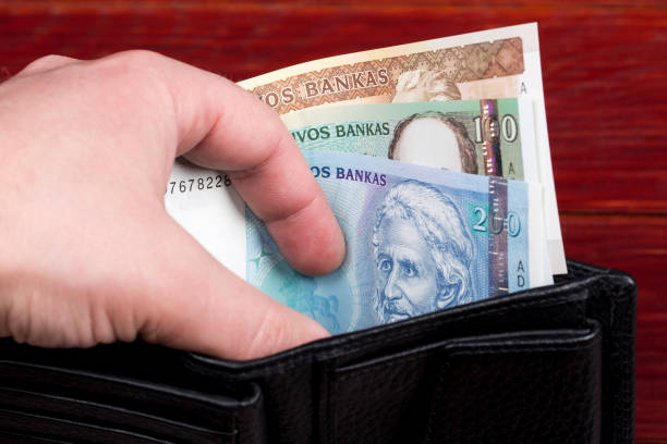 istock Lithuanian money in the black wallet 1393967035