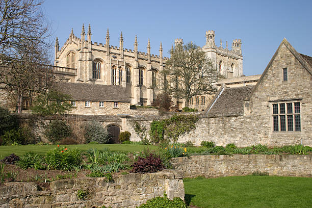 Oxford Cathedral,Christ Church Oxford Cathedral,Christ Church catherdral in the background with the college building in foreground oxford mississippi photos stock pictures, royalty-free photos & images