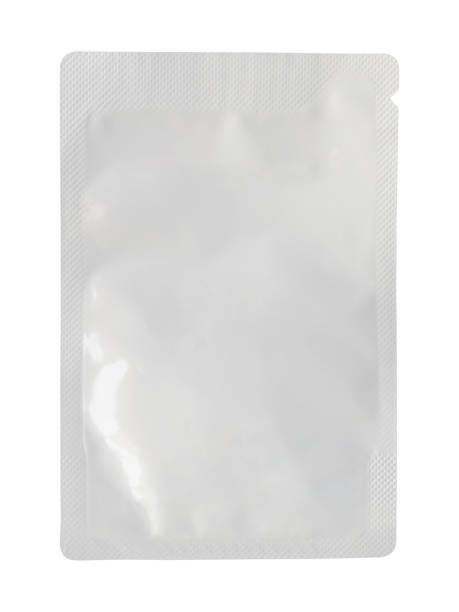 istock Blank white cosmetic cream sachet isolated on white background 1393972115