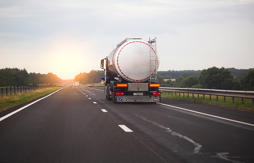 New cement mixer truck isolated on white with drop shadow.