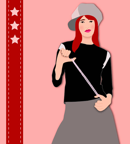 Teenager on postcard format