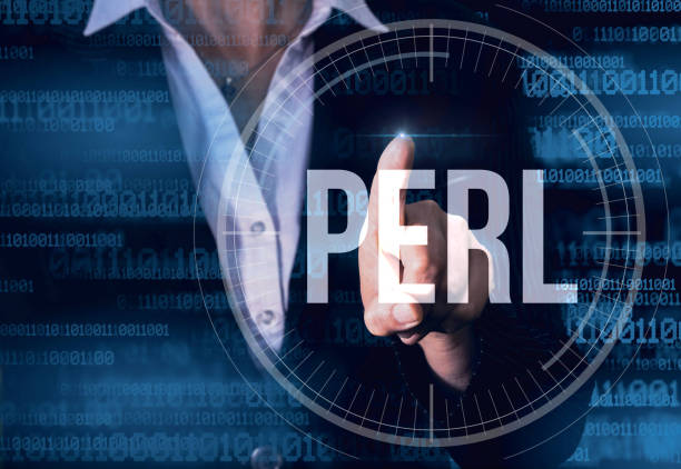 istock Business Woman with finger pressing Perl button on virtual screens. 1393978009