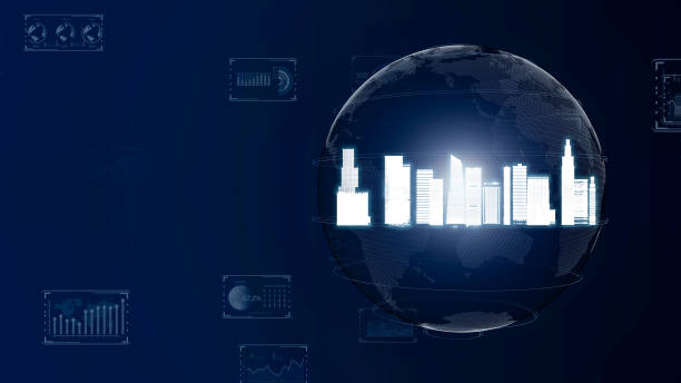istock Smart city, digital world, Global communication network concept. 6G Business graph. Global business. 1393981394
