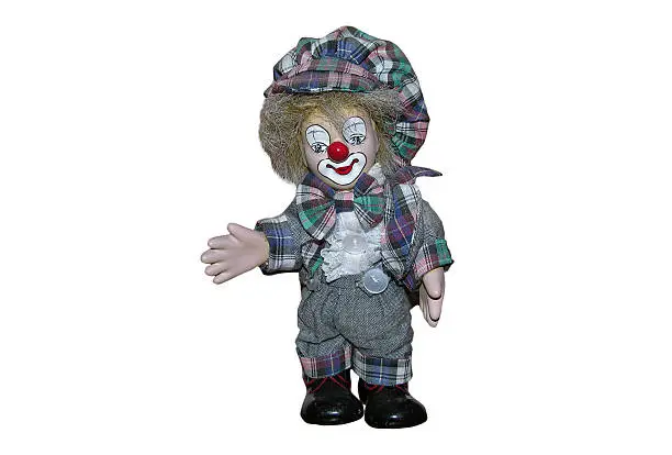 Clown isolated on white background.