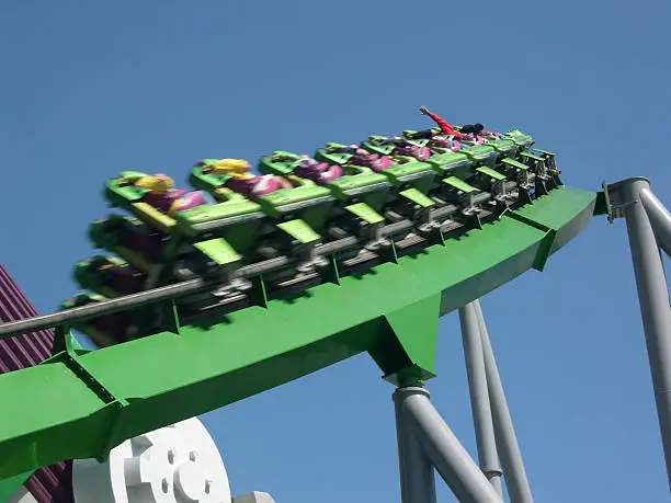 Theme park roller coaster in Florida